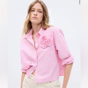 NWT Gap x LoveShackFancy button down